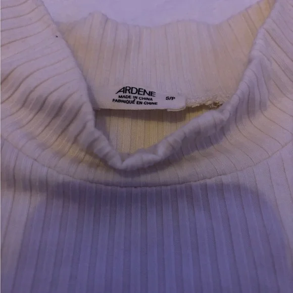 Ardene Cream Ribbed Top - Picture 3 of 3